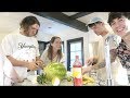 Making fruit bowls with Kian Lawley ft Corey La Barrie, Bobby Mares, and Luka