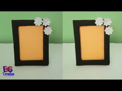 Diy||photo frrame making at home with cardboard||handicraft photo frrame ideas||