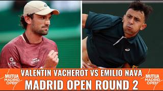 Valentin Vacherot Vs Emilo Nava - Madrid Open Round 2