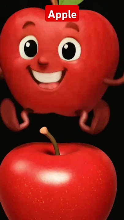 animasi buah apel lucu  #animasi #apel #kartun #buah #shorts #viral #trending