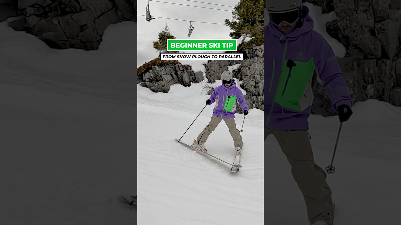 From beginner to parallel #skiing #skitips #learntoski #howtoski