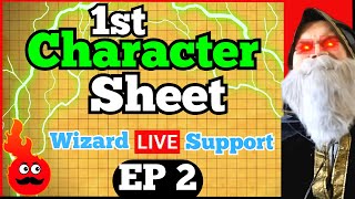 How To QUICKLY Fill Out Your 1st D&D 5e Character Sheet (Wizard Help Hour, Talk Show) Episode 2