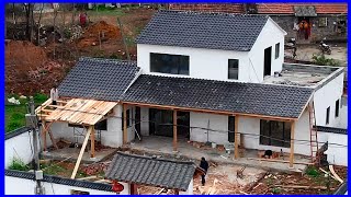 construction of a new two-story house and fence in rural China | part 2