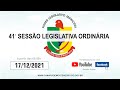 41ª Sessão Ordinária - Monte Negro/RO (17/12/2021)
