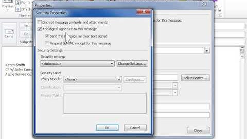 Outlook 2010 Add a Digital Signature to a Message