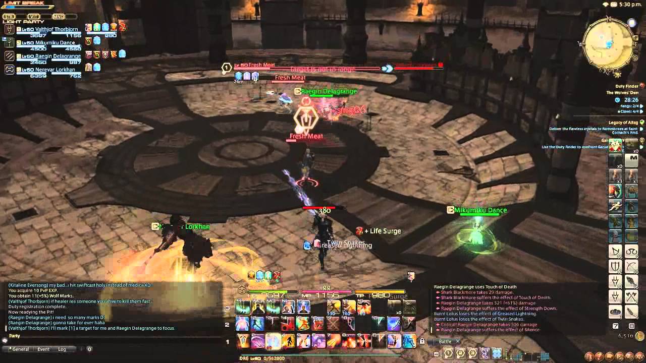 Dragoon Rotation Pvp FFXIV Dragoon and Warrior PVP - YouTube