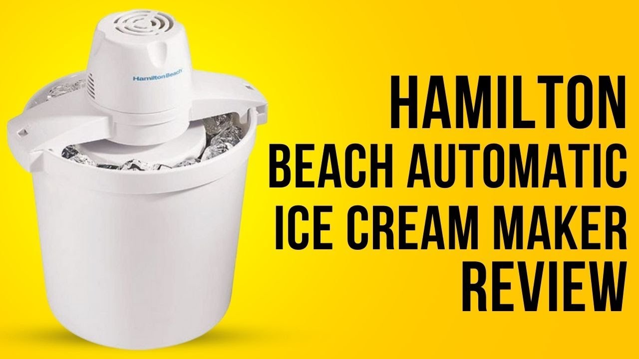 Hamilton Beach Electric Automatic Ice Cream Maker & Frozen Yogurt Machine,  Makes Custard, Sorbet, Gelato and Sherbet, 4 Quart, White