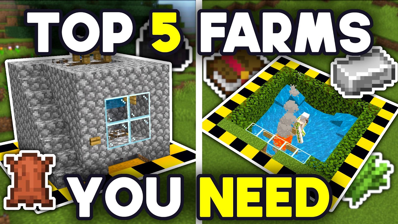 Top 5 BEST Starter Farms For Minecraft Bedrock 1.21 (2026)