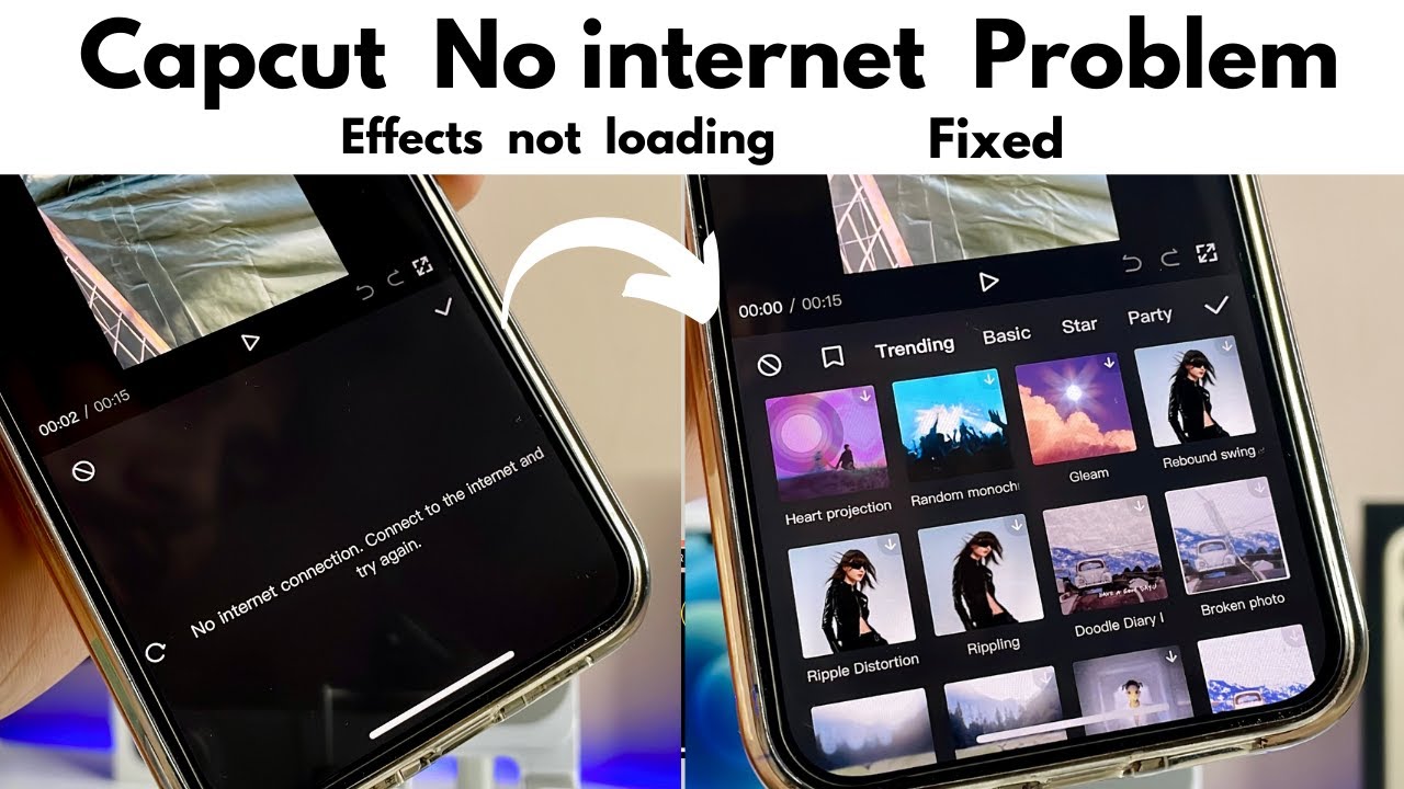 No internet problem in capcut app iPhone & android - Solved || fix ...