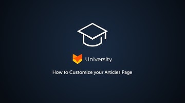 How to Customize Your Articles Page | HappyFox University