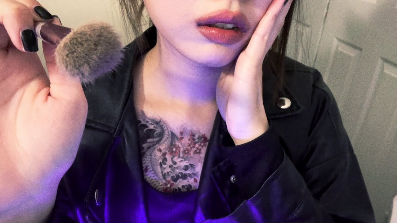 POV l bad girl does your makeup 🐈‍⬛ ㄴr쁜뇨ㅈrㄱr 끌ㄹi는 이유…☆ l 메이크업 ASMR 🎸🖤 (caption ⭕️)