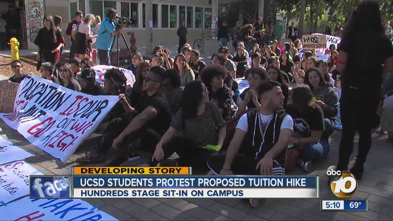 UCSD students protest proposed tuition hike - YouTube