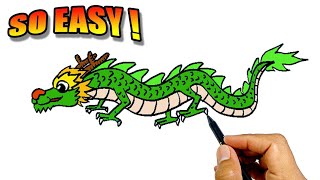 how to draw a chinese dragon step by step easy version easy drawings