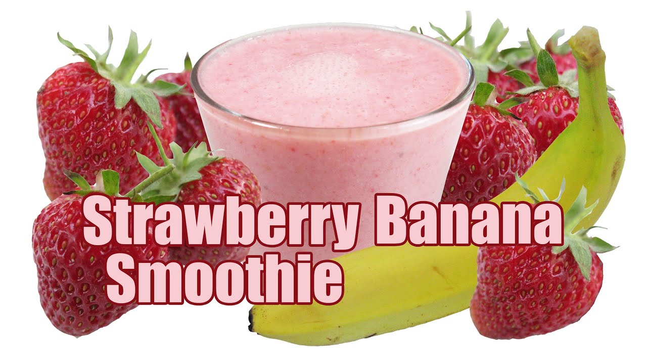 ⁣Strawberry Banana Smoothie Recipe - Strawberry Smoothie - Fruit Smoothie Recipes - HomeyCircle