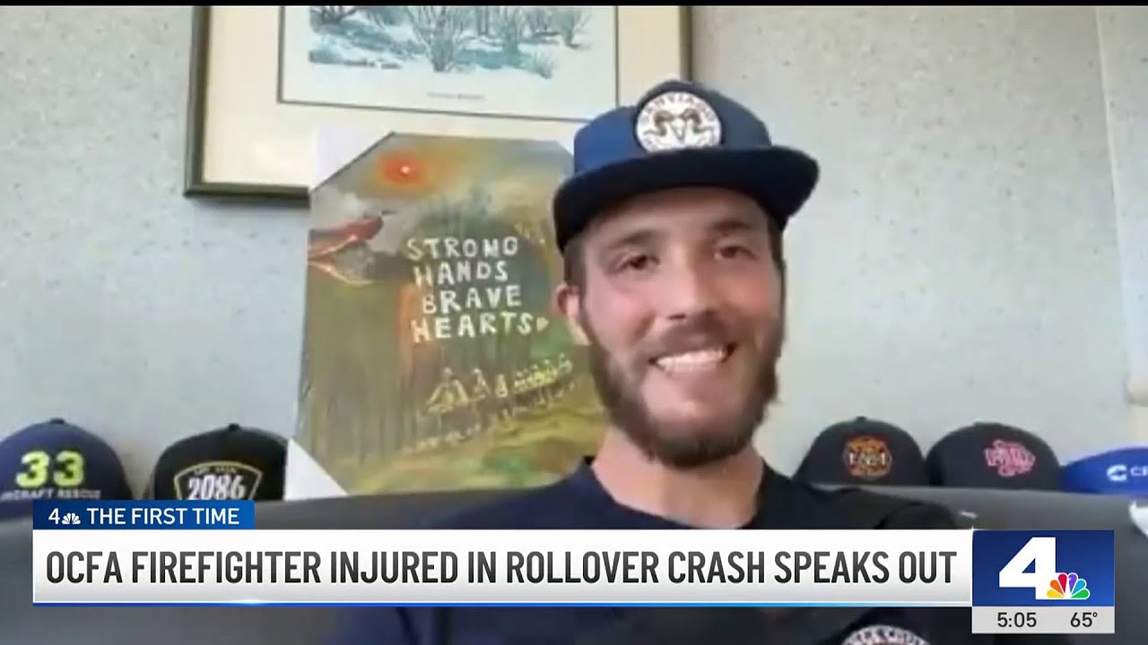 OC firefighter hurt in rollover crash slated to return home soon - YouTube