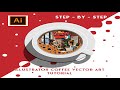 Illustrator Coffee vector art step by step for bignners