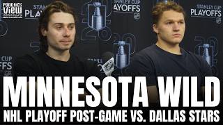 Quinn Hughes & Kirill Kaprizov Recap Minnesota Wild Impressive 6-1 Gm1 Win Vs. Dallas Stars