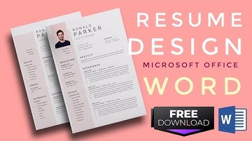 Microsoft Word : How to Create a CV/RESUME template in MS Word :  Download Template
