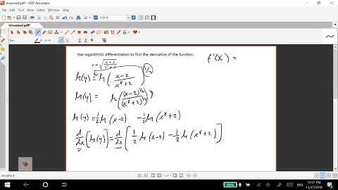Use logarithmic differentiation to find the derivative of the function.  y =    x − 2 x8 + 2