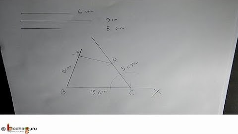 Maths - How to construct a quadrilateral when 3 sides 2 angle given - English