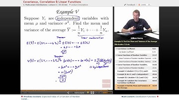 "Covariance, Correlation & Linear Functions" | Probability with Educator.com