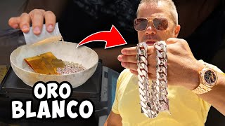 Así se hace una cadena cubana de oro blanco - ¡INCREÍBLE!