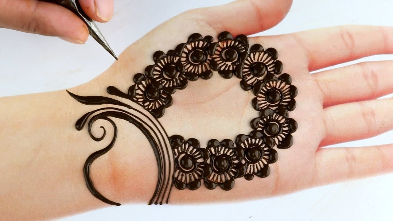 Easy stylish mehndi design 2022 - Beautiful Mehendi design front hand ...