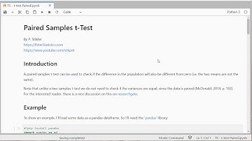 Python - Paired Samples t-Test