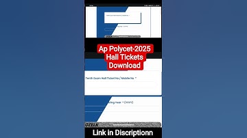 AP Polycet Hall Tickets Download Now || Link in Discriptionn