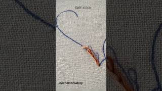 Split back stitch/heart embroidery design
