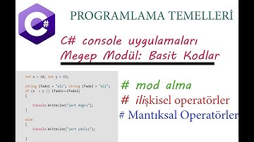 #5- Operatörler 2 -Mod Alma-İlişkisel Operatörler-Mantıksal Operatörler