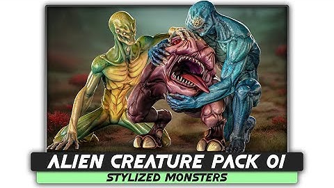Alien Creature Pack 01 - Stylized Monsters - Enemy Mutant - #41