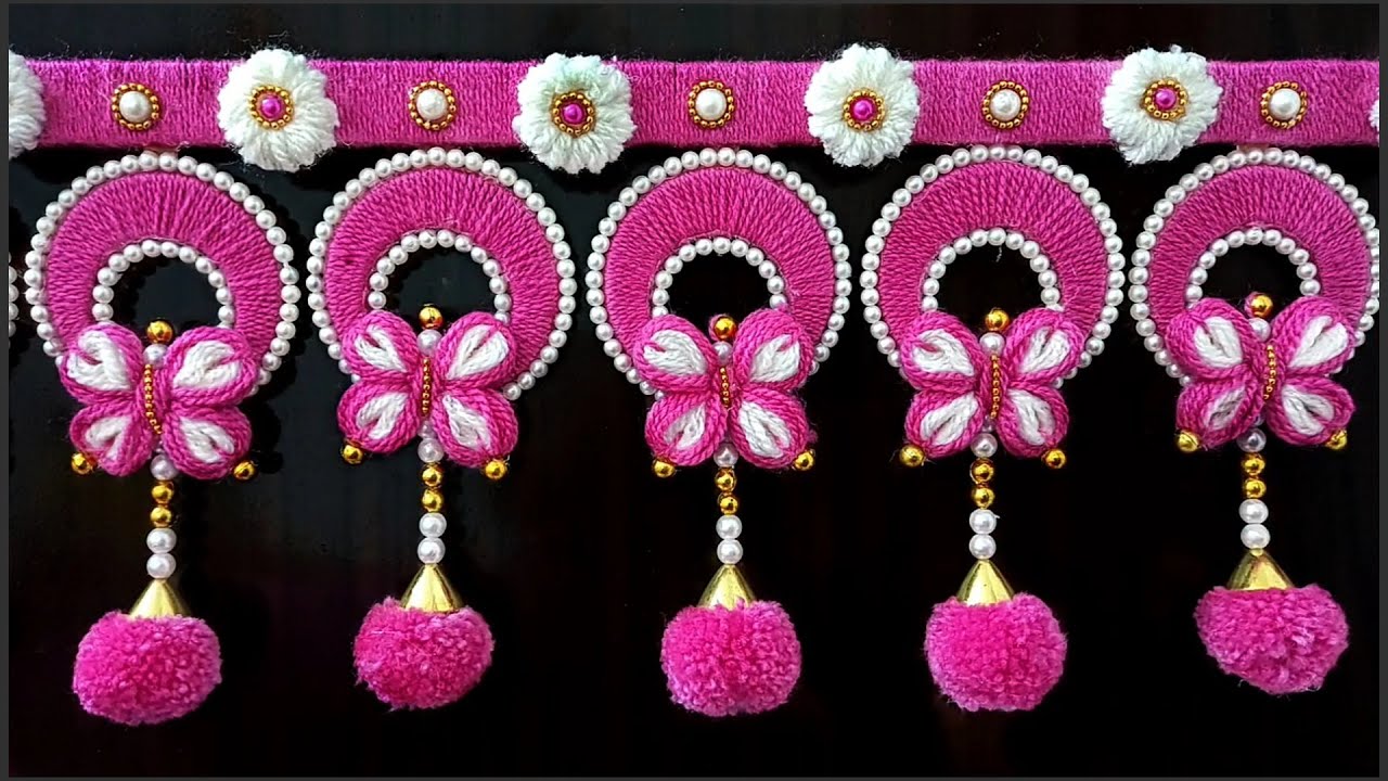 DIY Butterfly Door Toran / Door Hanging Home Decor Idea Out Of Waste YouTube