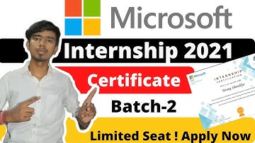 Microsoft Internship 2021 | Internship Microsoft | Free Internship Certificate