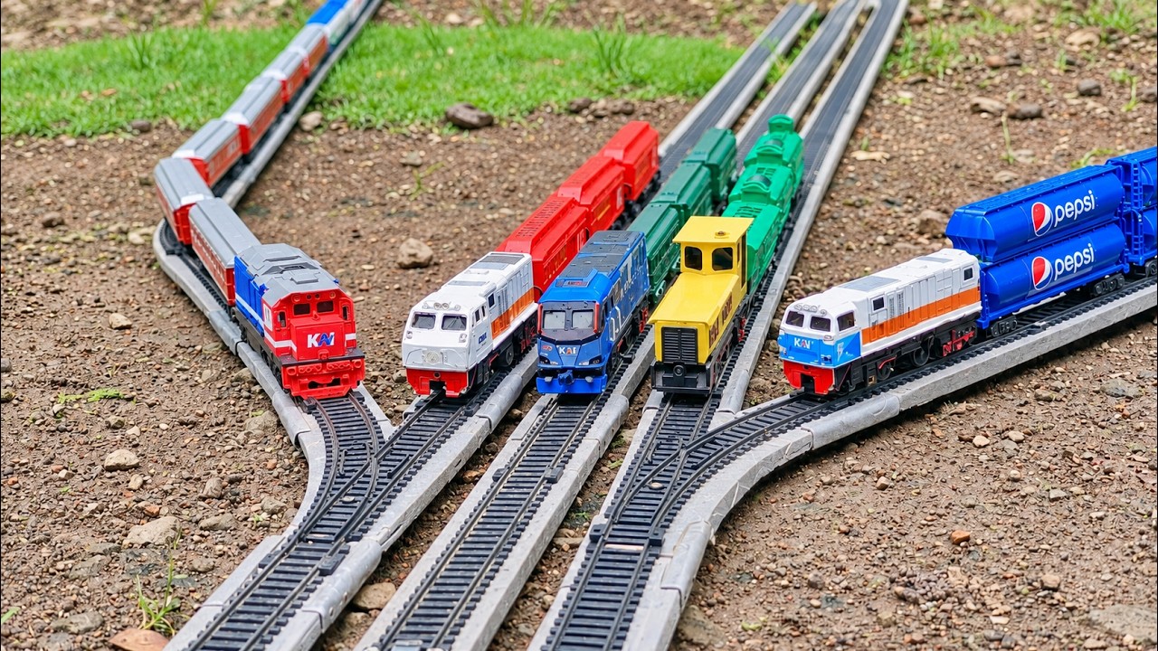 Train Toys in Action | Epic Railway Adventure with Colorful Toy Trains ...