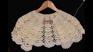 شال دائري او بونشو حريمى بالكروشيه شيك جدا How to crochet poncho,  shawl