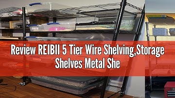 Review REIBII 5 Tier Wire Shelving,Storage Shelves Metal Shelves for Storage Loads 1200LBS,Adjustabl