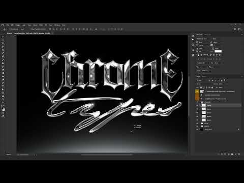 Metallic Chrome Text