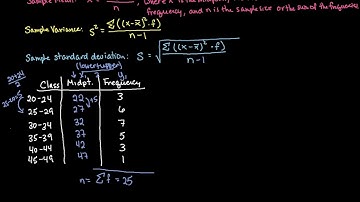 Find Sample Mean, Variance, and Standard Deviation of a Frequency Distribution with ClassCalc