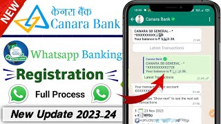 Canara Bank Whatsapp Banking Registration 2024 | How to Activate Canara Whatsapp Banking | Canara WB