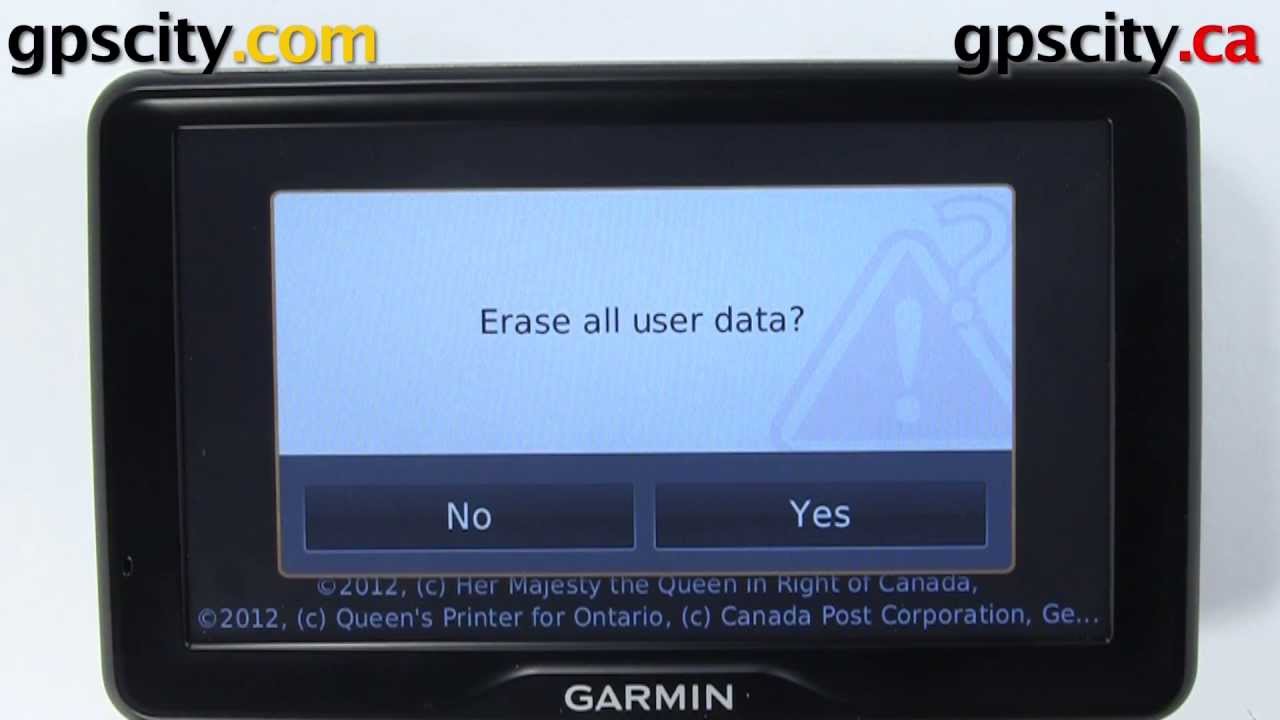 NUVI 2597LMT - FACTORY RESET Garmin Nuvi 2797LMT