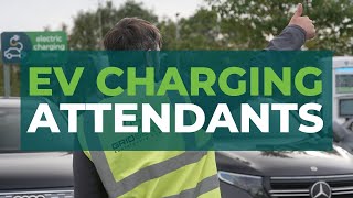 EV charging attendants help out at GRIDSERVE Electric Super Hubs