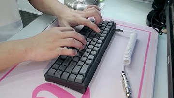 [ASMR] KBD67mkii PC Smoke black with FFF switches