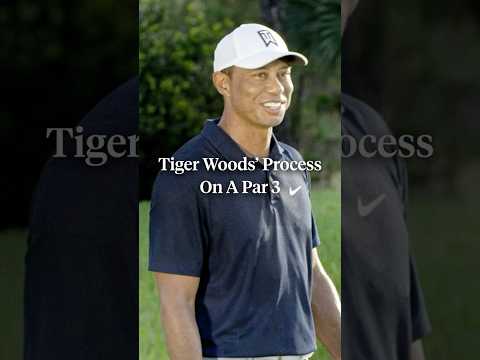 Tiger Woods' process on a par 3. 🔥
