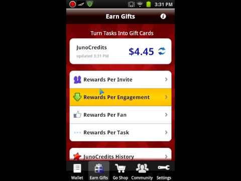 Como usar Junowallet ganhar Gift Cards