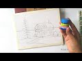 Easy Christmas Tree with House Landscape Acrylic Painting | Speed Painting | Paint It