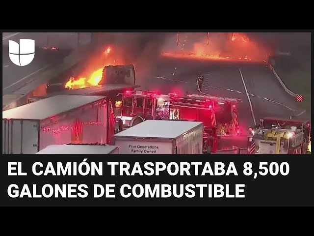 Explosión de un camión con combustible ocasiona el cierre de una importante autopista del país