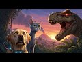 from modern couch to dino dash dog bodie and cat luna time travel prehistoric adventure epic saga