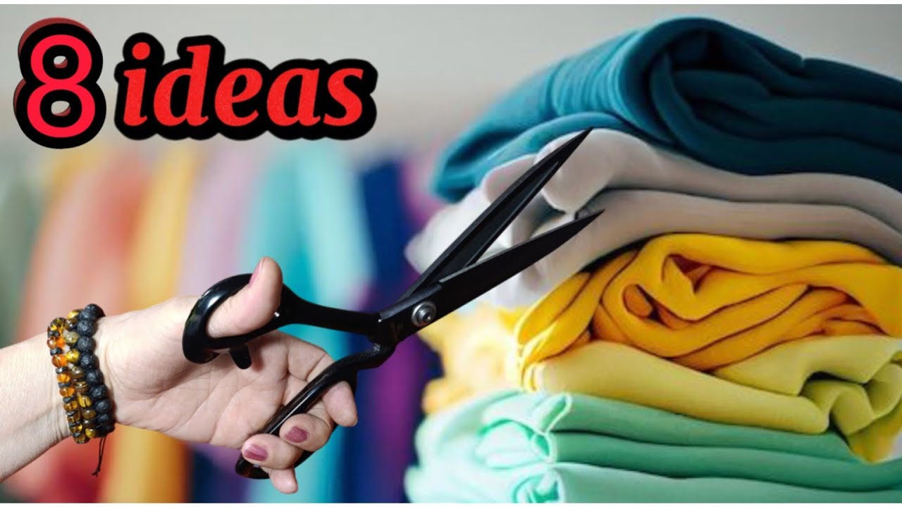 8 ЛУЧШИХ ИДЕЙ ПОВТОРНОГО ИСПОЛЬЗОВАНИЯ СТАРОЙ ОДЕЖДЫ / Создавайте новую одежду без лишних затрат ‼️
