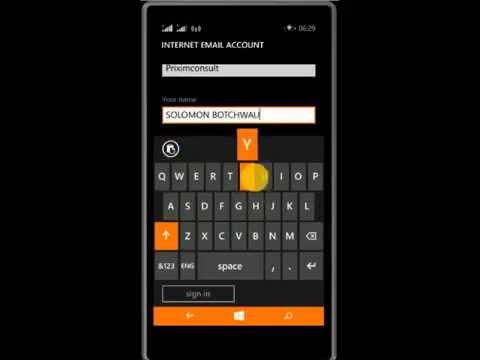 Windows Nokia Lumia Phone Webmail Account Setup for Staff Email or Company Email